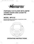 Memorex MP3122-02 Operating instructions