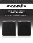 Acoustic B115 User`s manual