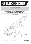Black & Decker KG2001 Instruction manual