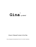 Echo Audio Gina Owner`s manual