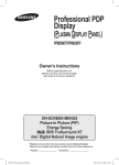 Samsung PDP-MONITOR (PLASMADISPLAYPANEL) Specifications