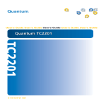 Quantum TC2201 User`s guide