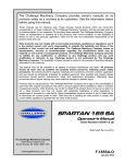 Challenge Spartan 185 SA Operator`s manual