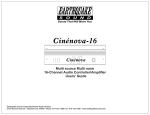 EarthQuake Cinenova-16 Operating instructions