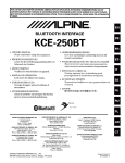 Alpine KCE-250BT Owner`s manual