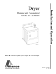 Alliance Laundry Systems 504522R3 Installation manual