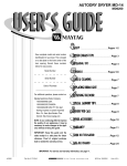 Maytag MD-31 User`s guide