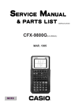 Casio CFX-9800G Specifications