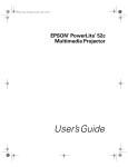 Epson PowerLite 52c User`s guide