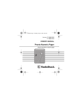 Radio Shack 17-7060 Owner`s manual