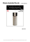 Rheem Air Sourced 310 Specifications