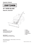 Craftsman 486 Operator`s manual