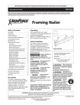 Campbell Hausfeld Framing Nailer IFN21950 Operating instructions