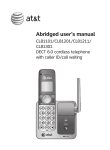 AT&T CL81211 User`s manual