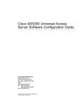Cisco AS5300 - Universal Access Server Specifications