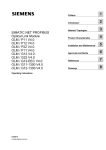 Siemens SIMATIC NET PROFIBUS Operating instructions