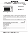 Sharp R-410F Service manual