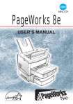 Minolta PAGEWORKS 8E User`s manual