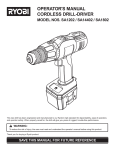 Ryobi SA1802 Operator`s manual