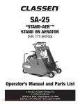 Classen TRC-20H Operator`s manual