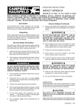 Campbell Hausfeld Reference Design Operating instructions