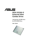 Asus External Slim Combo Drive SCB-2424A-U User guide
