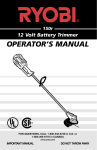 Ryobi 150r Operator`s manual