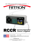 Ritron RQT-151-RCVR Owner`s manual