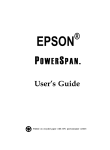 Epson Powerspan 2 User`s guide