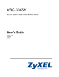 ZyXEL Communications NBG-334SH User`s guide