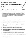 Ramsey Electronics COMPUTEMP CT255 Instruction manual