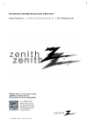 Zenith Z62DC1D Operating instructions