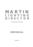 Martin LIGHTING DIRECTOR User manual