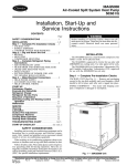 Carrier AIR COOLED SPLIT SYSTEM 38AQS008 Specifications