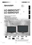 Sharp LC-26DV27UT User`s guide