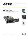 AMX NetLinx Master-Ethernet Card/Module NXC-ME260 Instruction manual