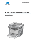 Minolta FAX2900 User`s guide