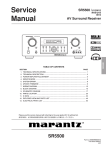 Marantz SR5500 Service manual