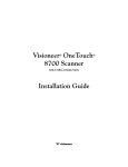 Visioneer OneTouch 8700 Installation guide