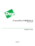 Digi TransPort WR44v2 Installation guide