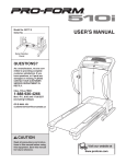 ProForm 30777.0 User`s manual