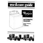 Whirlpool LA3800XM Operating instructions