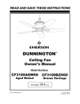 Emerson DUNNINGTON CF3100AGW00 Owner`s manual