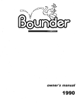 Bounder 1990 Owner`s manual