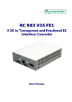 Dynamix RC 903-V35FE1 User manual