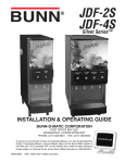 Bunn JDF-2 Service manual