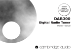 Cambridge Audio DAB300 Instruction manual