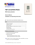 SCI USA FMT-24-SUPER-PROG Owner`s manual