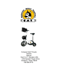 C.A.T. Compact Adult Tricycle Operating instructions