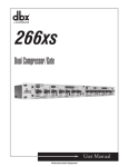 dbx 266 User manual